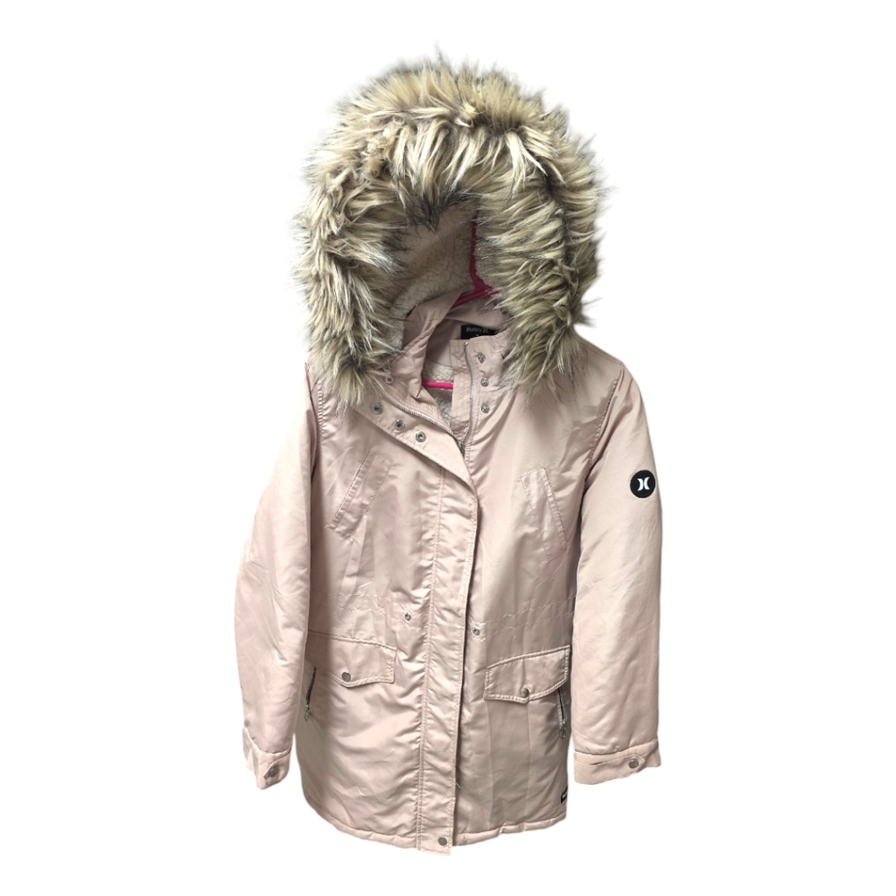 Womens light, light pink Hurley winter coat, size small